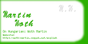 martin woth business card